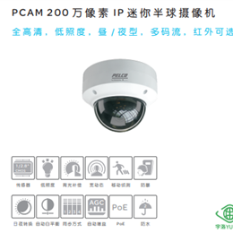 PMD20DNF 派爾高200 萬像素，全高清，晝 / 夜型，IP 迷你半球攝像機